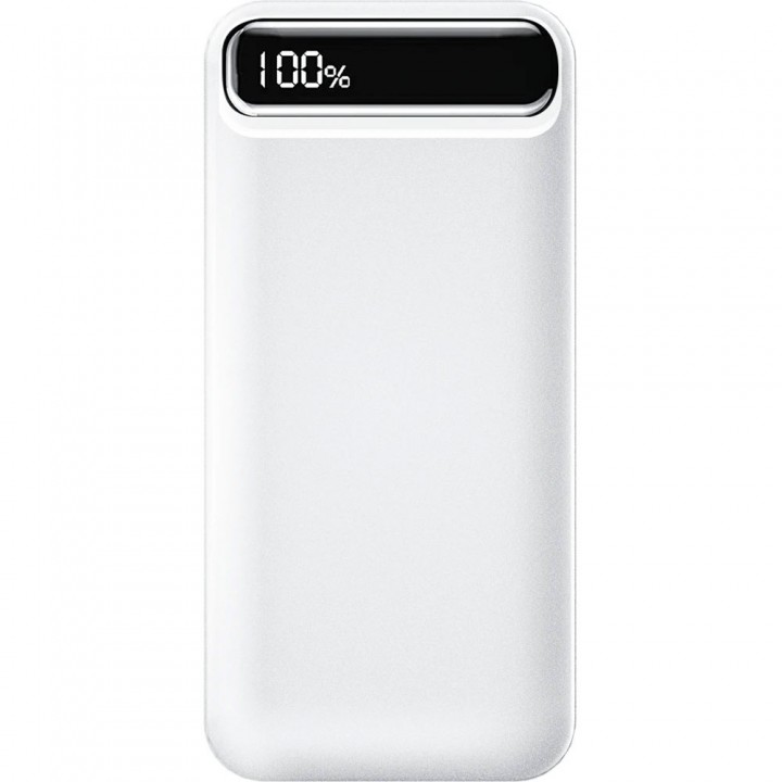Beyaz 10000 mAh 22.5W PD Hızlı Şarjlı LCD Göstergeli Promosyon Powerbank